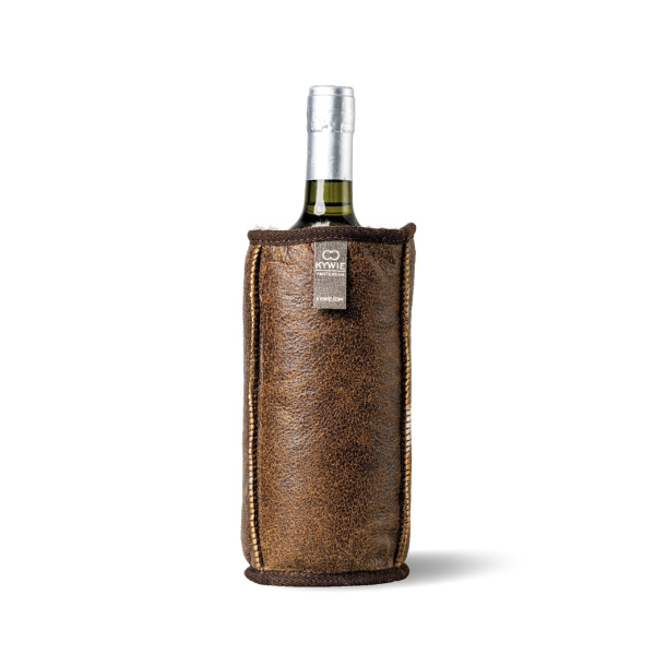 Wine Cooler Brown Leather