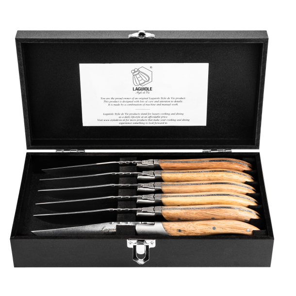 Luxury Line Steak knives Oak wood