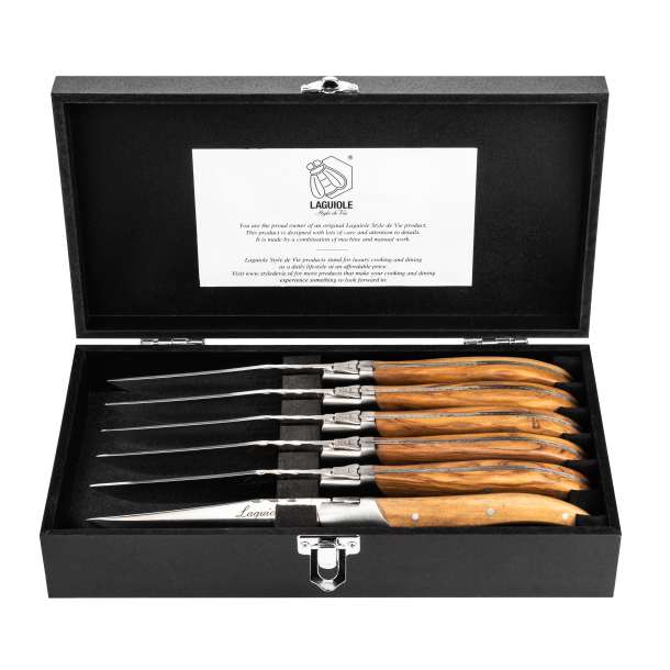 Luxury Line Steak knives Olive